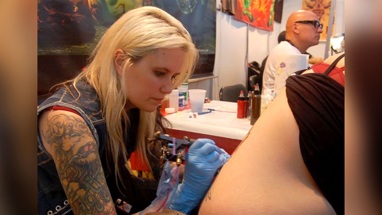 Tattoo artists donating supplies